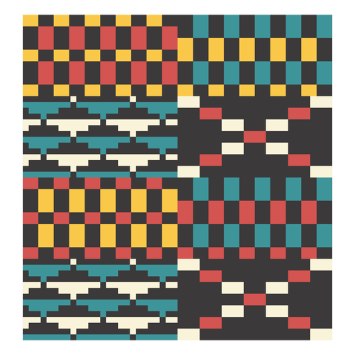 Kente pixel triangle composition PNG Design