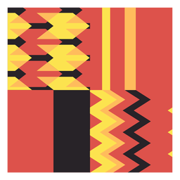 Kente Wellenkomposition PNG-Design