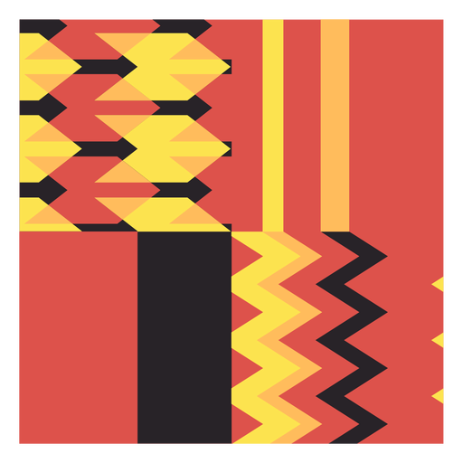 Composición de ondas kente Diseño PNG