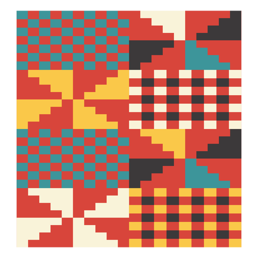 Composição de pixels do moinho de vento Kente Desenho PNG