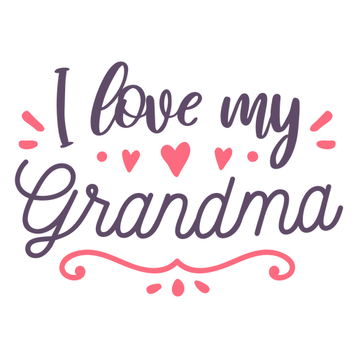 Love grandma lettering PNG Design