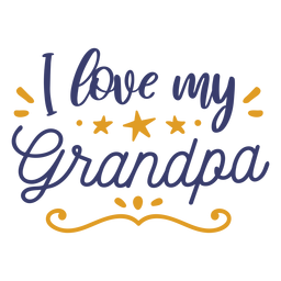Amo letras do vovô Desenho PNG