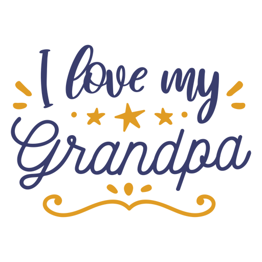 Love grandpa lettering PNG Design