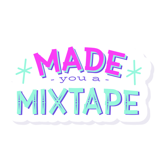 Te hice letras mixtape Diseño PNG