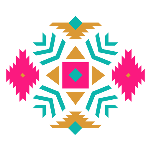 Composição geométrica do diamante mexicano Desenho PNG