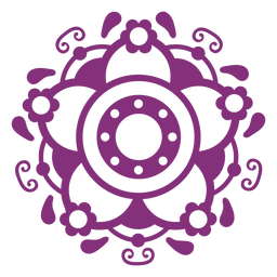 Mexican floral symbol papel picado PNG Design