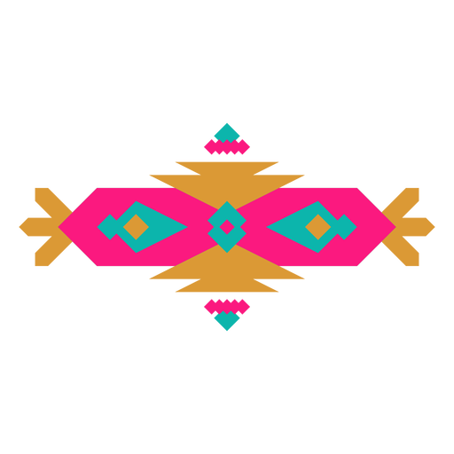 Composição geométrica mexicana de banner Desenho PNG