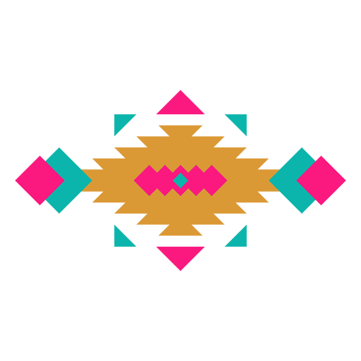 Mexikanische geometrische horizontale Zusammensetzung PNG-Design