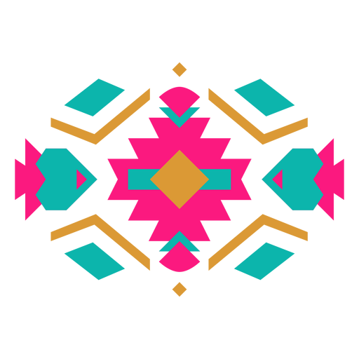 Mexican geometric kaleidoscope composition PNG Design