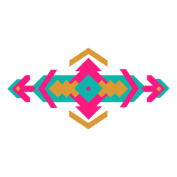 Mexican horizontal geometric composition PNG Design
