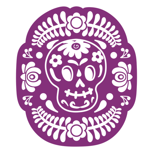Mexican skull papel picado PNG Design