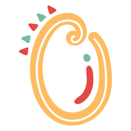 Letras de estilo mexicano número cero Diseño PNG