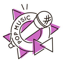 Mikrofon Popmusik Symbol PNG-Design