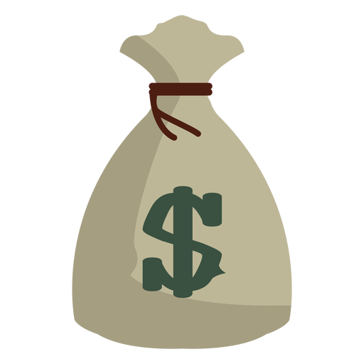 Money sack icon PNG Design