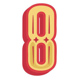 Letras número oito Desenho PNG