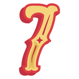 Nummer sieben Schriftzug PNG-Design