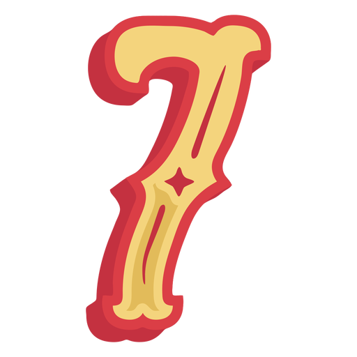 N?mero siete letras Diseño PNG