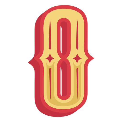 Number zero lettering PNG Design