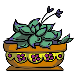 Topfpflanze saftig PNG-Design