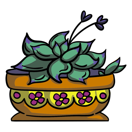 Pot plant succulent PNG Design