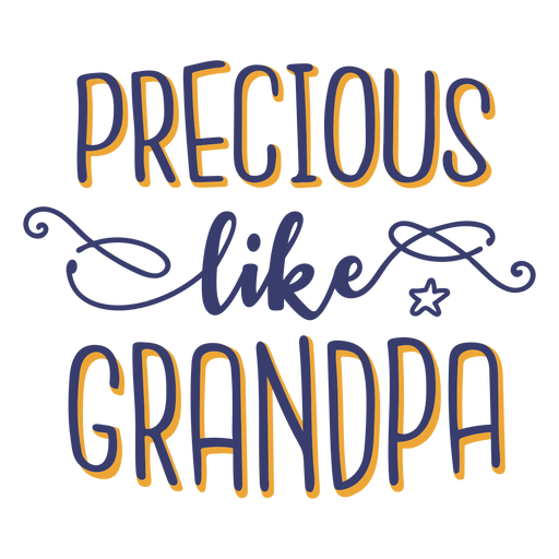 Precious grandpa lettering PNG Design