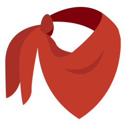 Icono de bufanda pañuelo rojo