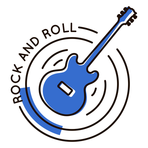 Rock roll guitar symbol