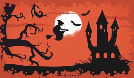 Halloween Bruxa Fundo