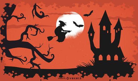 Halloween Witch Background Vector Download