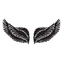 Asas macias de anjo cortadas em preto Desenho PNG