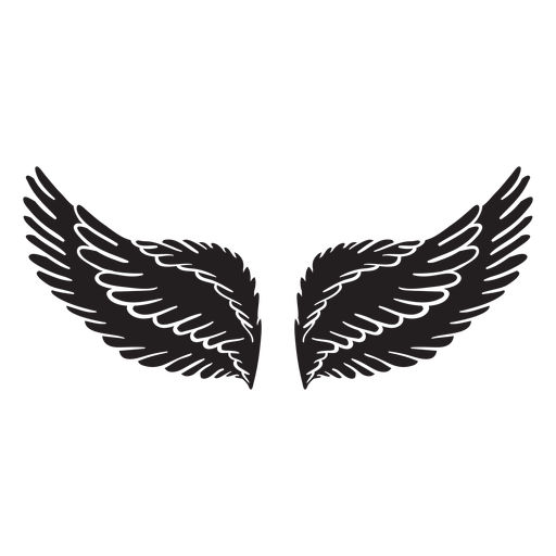 Download Soft Angel Wings Cut Out Black Transparent Png Svg Vector File