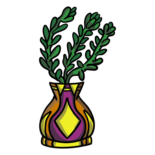 Succulent plant pot vase PNG Design