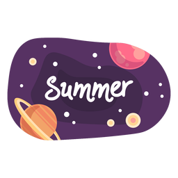 Summer space sticker icon PNG Design