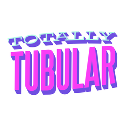 Totally tubular 70s saying lettering PNG Design