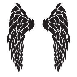 Asas triangulares de anjo recortadas em preto Transparent PNG