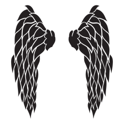 Dreieckige Engelsflügel schwarz ausgeschnitten PNG-Design