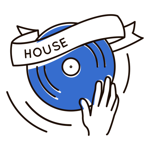 Turntable house music symbol