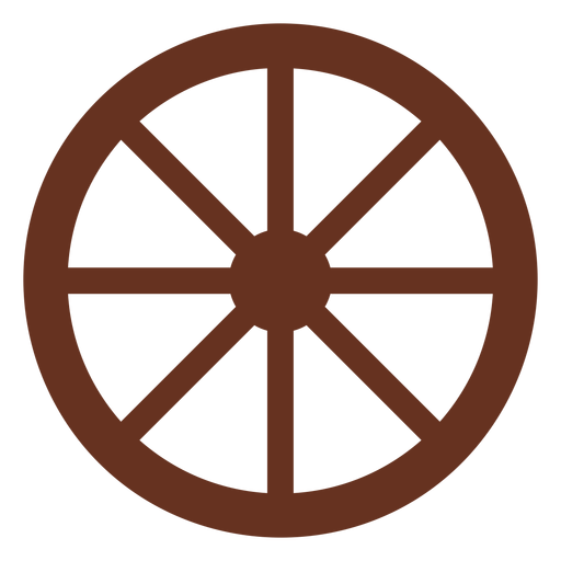 Wagon wheel cut out icon