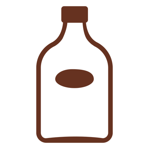 Whiskey bottle cut out icon