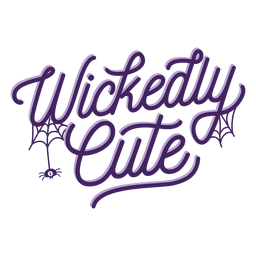 Wickedly cute halloween lettering PNG Design Transparent PNG