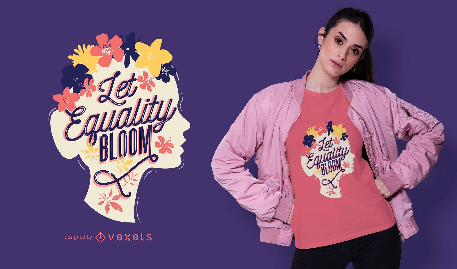Let equality bloom t-shirt design