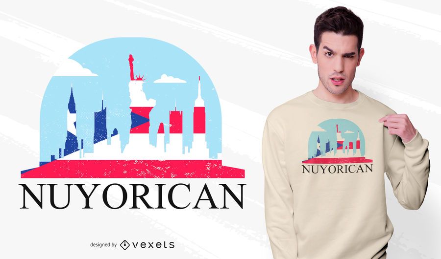 New York Puerto Rico T-shirt Design New York Puerto Rico T-shirt Design