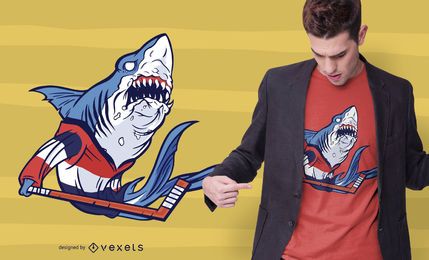 Hockey shark t-shirt design Hockey shark t-shirt design