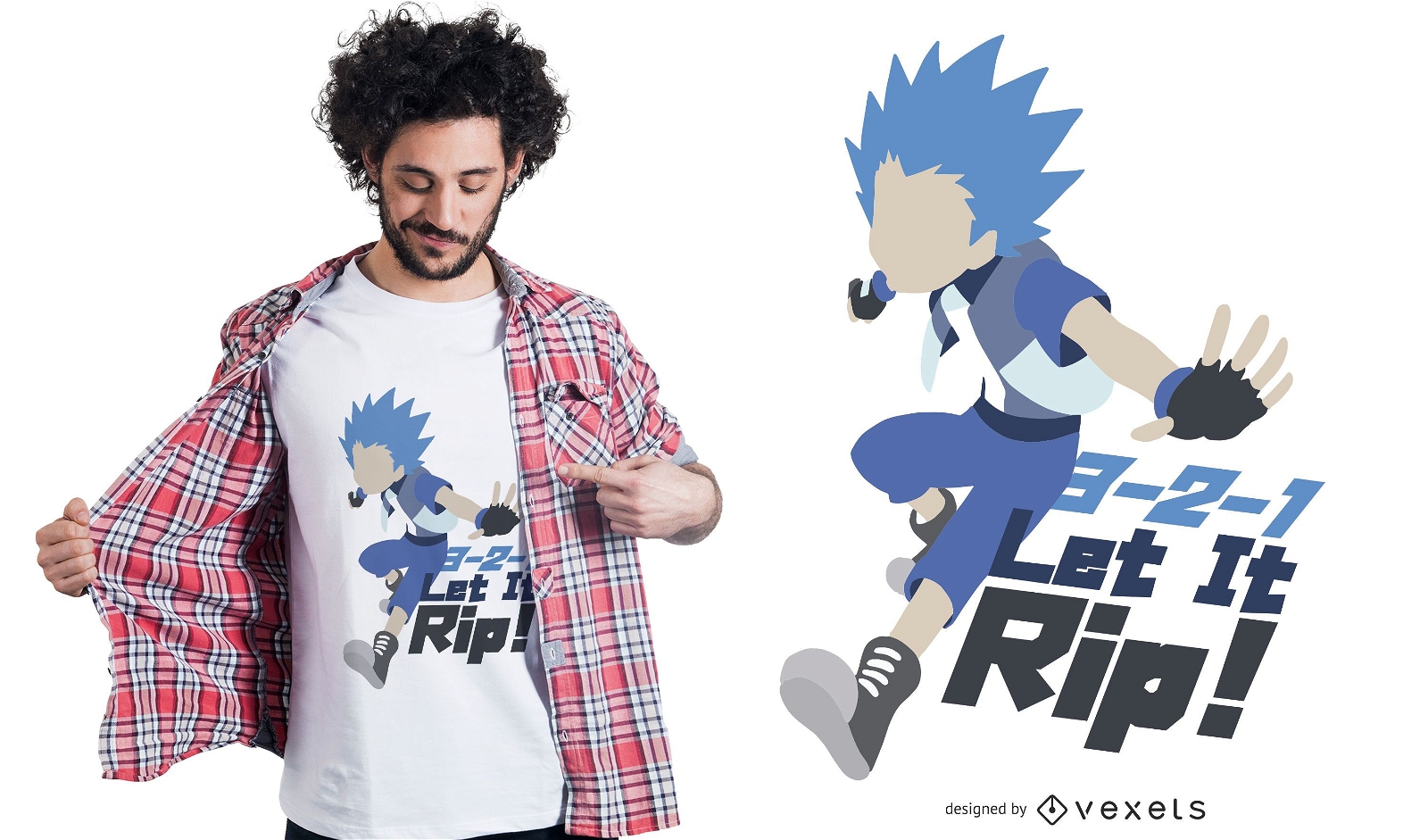 Anime Charakter Zitat T-Shirt Design
