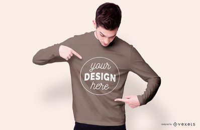 Sweatshirt-Jungenmodellentwurf