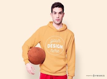Basketball hoodie mockup