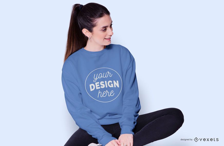 Download Sweatshirt Woman Mockup - PSD Mockup Download