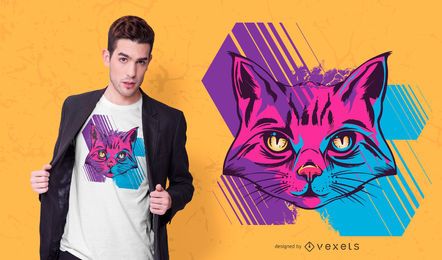 Trippy cat t-shirt design Trippy cat t-shirt design