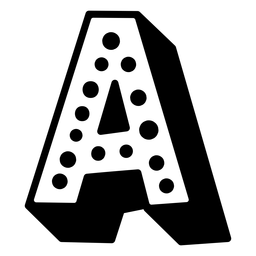 Carta punteada 3D un trazo Diseño PNG