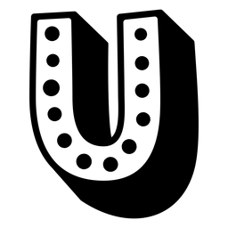 3 d pontilhada letra u curso Desenho PNG